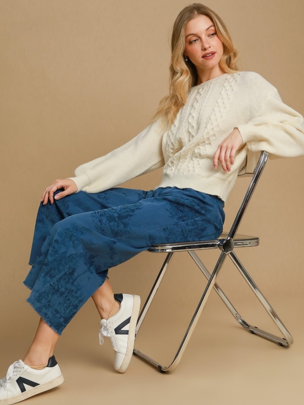 Umgee Wide Leg Washed Corduroy Pants NWT - Picture 4 of 8